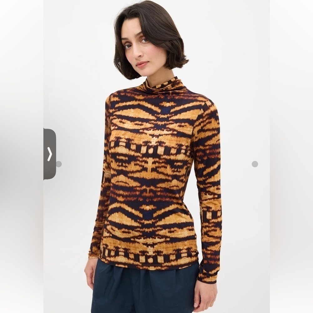 Ulla Johnson Aurelia Long Sleeve mock neck Top